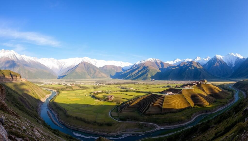 Breathtaking view of the Hunza Valley, Pakistan, which is a region often associated with exceptional longevity and white bread and health contrasts