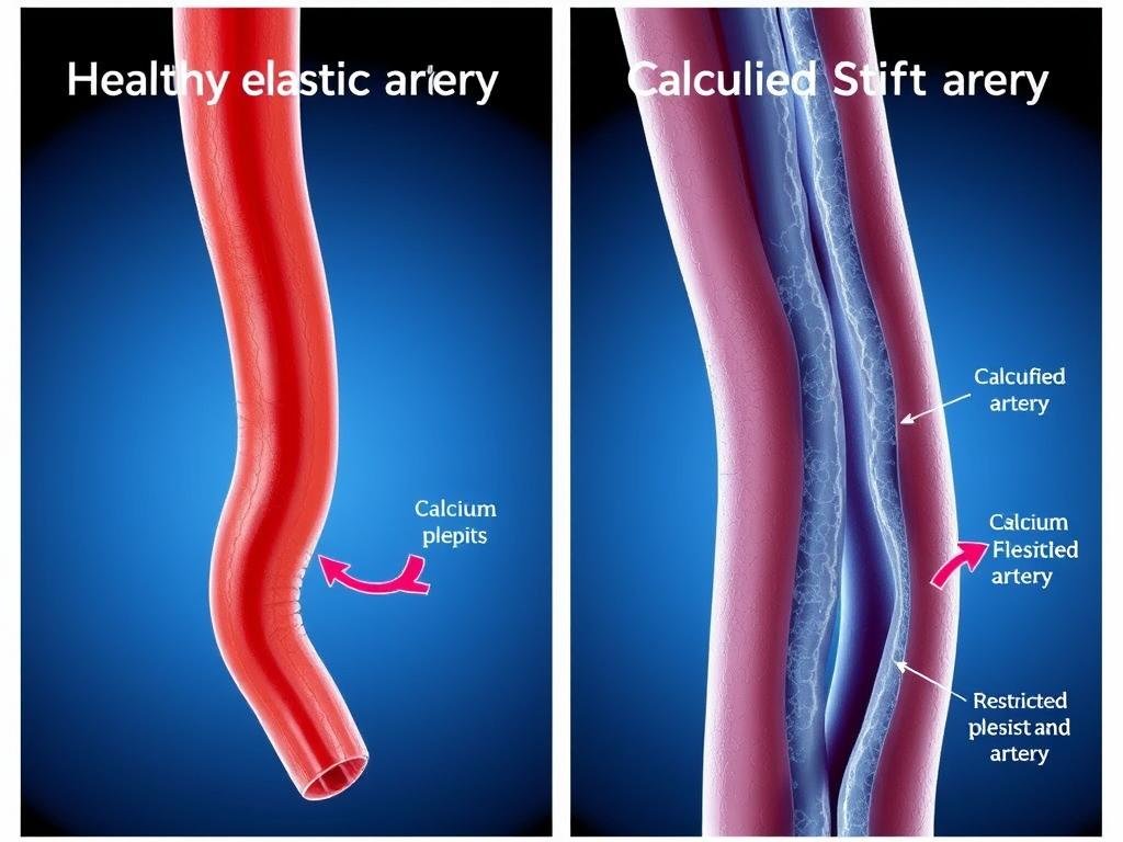 Comparison between healthy and calcified arteries Comparison between healthy and calcified arteries