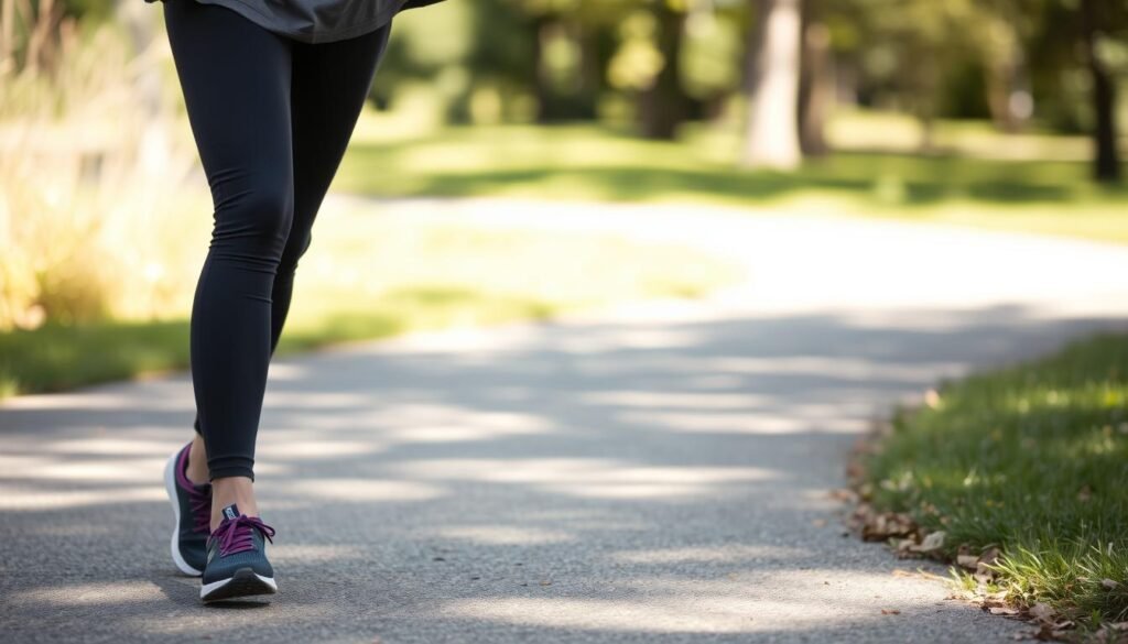 Person beginning simple daily exercise routine