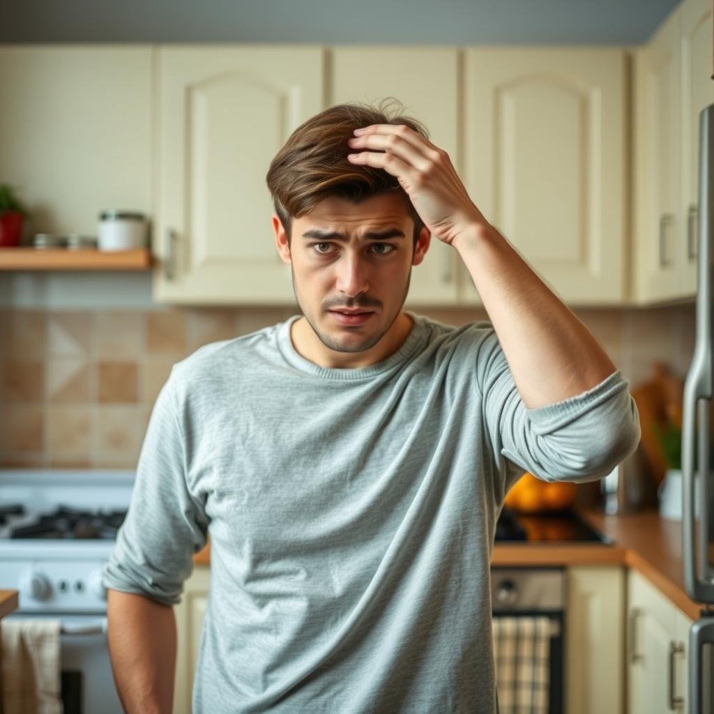 Person experiencing memory lapses due to B1 deficiency