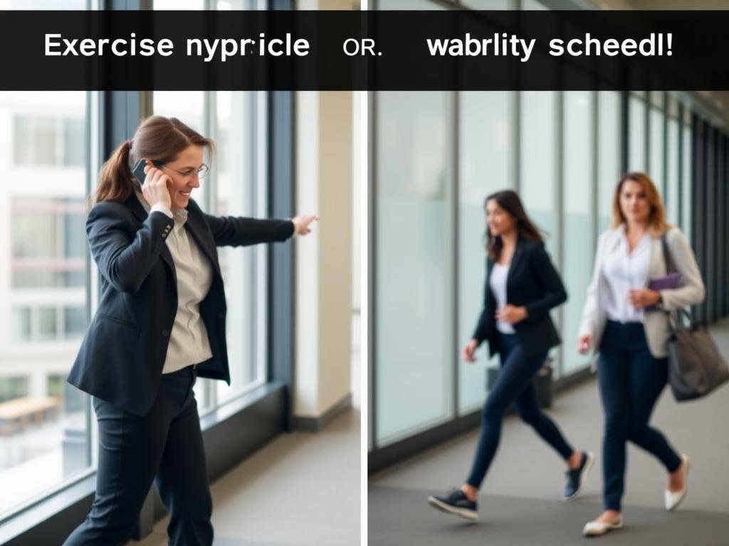 Person fitting exercise into busy daily schedule