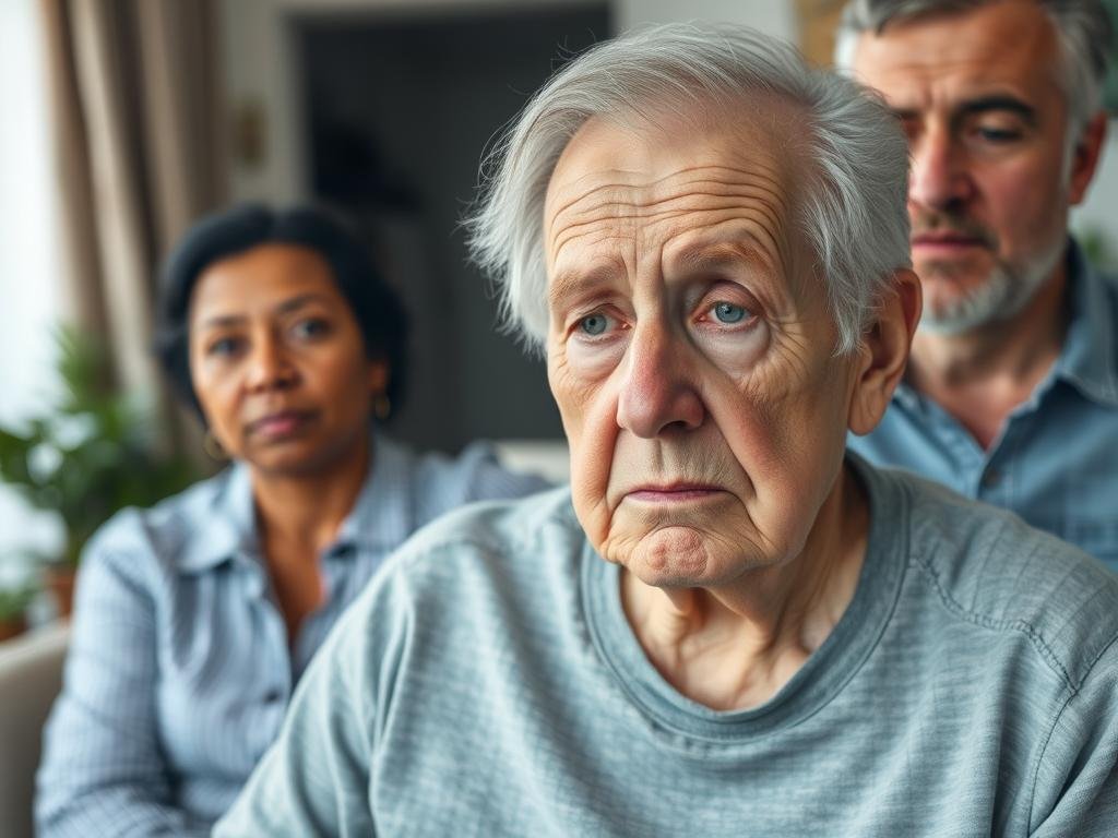 Person showing signs of confusion, an early sign of sepsis Person showing signs of confusion, an early sign of sepsis