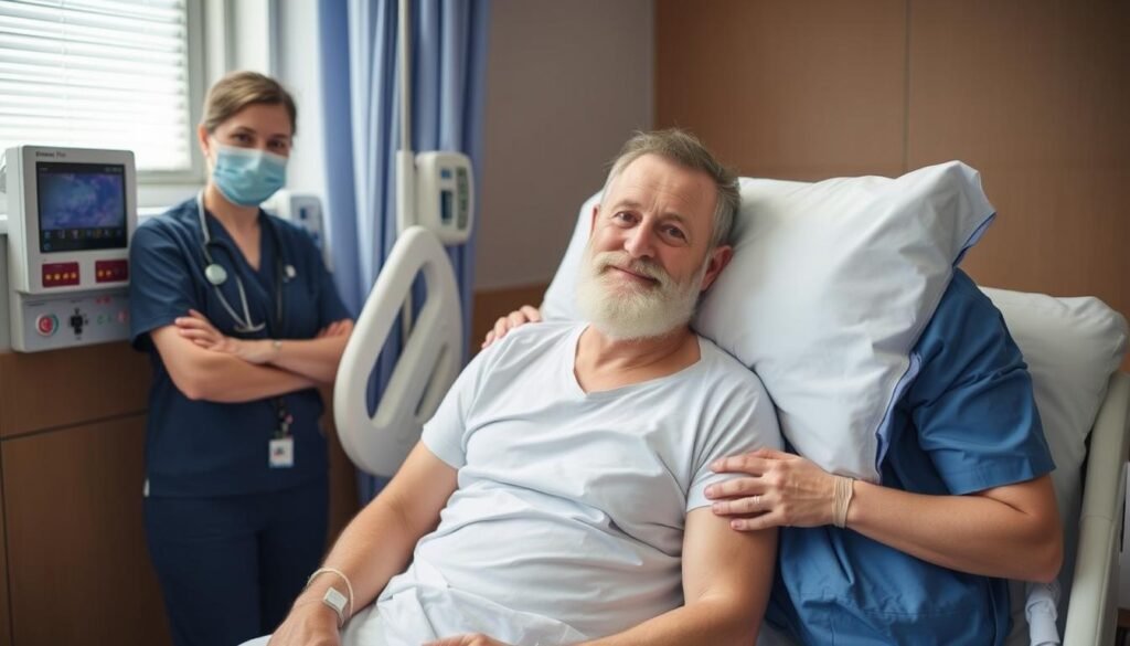 Sepsis survivor recovering with medical support Sepsis survivor recovering with medical support