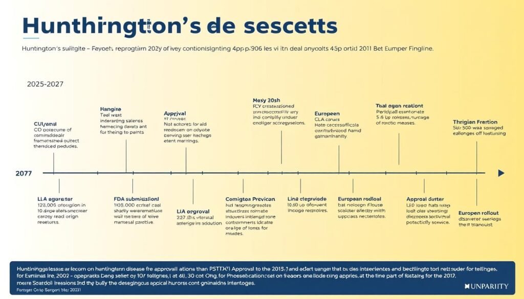 Timeline for Huntington's disease treatment approval process Timeline for Huntington's disease treatment approval process