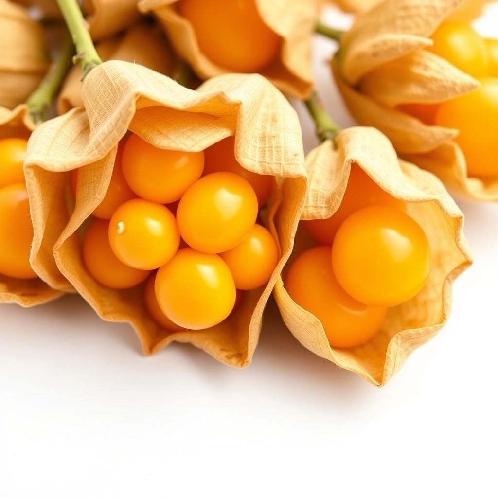 Fresh golden berries with their characteristic papery husks, highlighting their role in blood sugar management