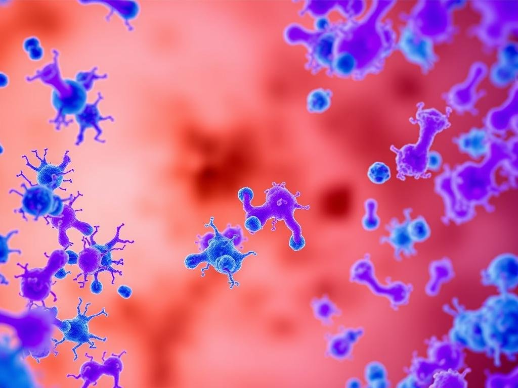 Microscopic view of oral bacteria causing chronic bad breath