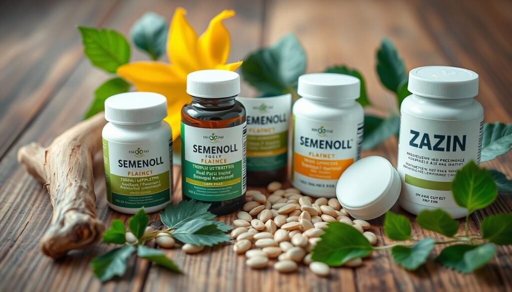 Natural ingredients found in Semenoll including Tribulus Terrestris and Maca Root