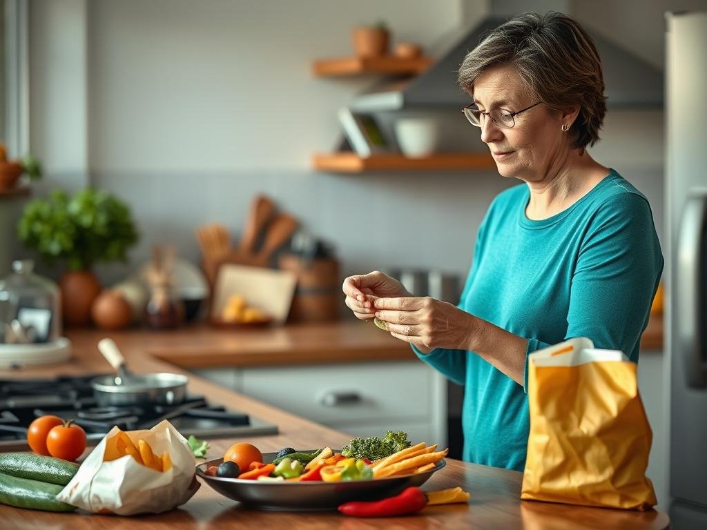 Person making conscious food choices, replacing fast food with healthy alternatives Person making conscious food choices, replacing fast food with healthy alternatives