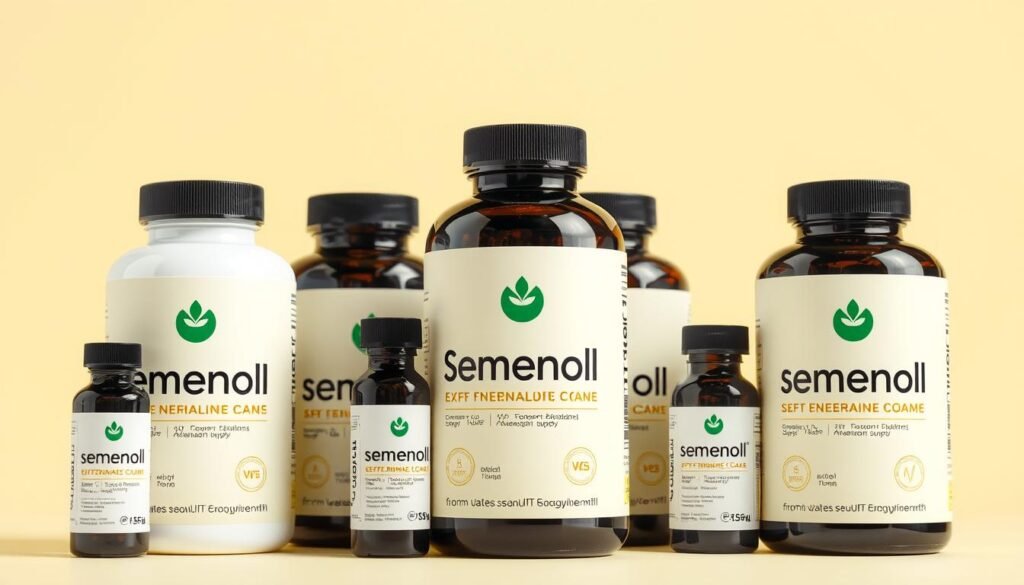 Semenoll bottles showing different package options and savings
