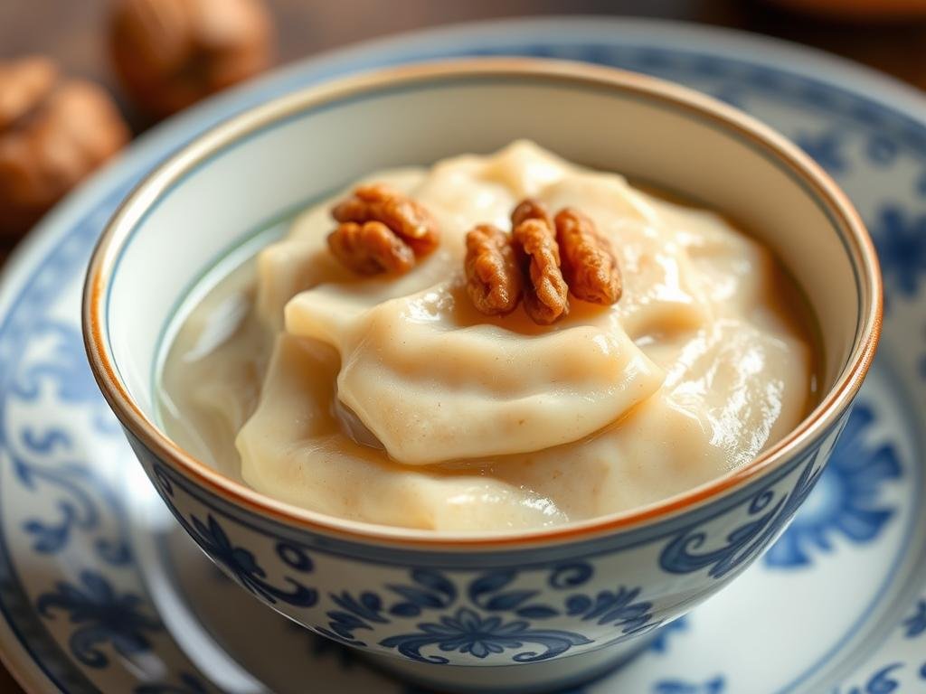 Traditional Cantonese walnut paste dessert (hap tou wu) Traditional Cantonese walnut paste dessert (hap tou wu)