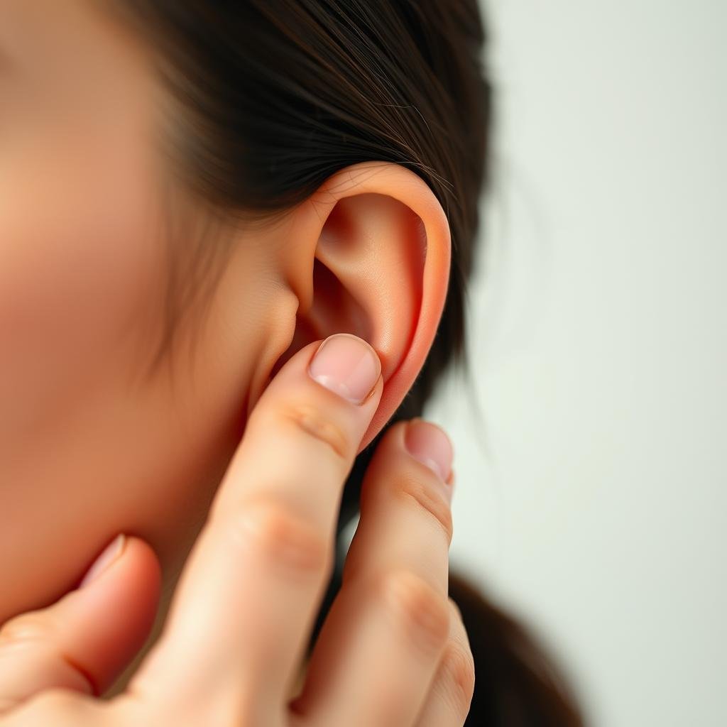 Traditional Chinese ear massage technique for kidney meridian points Traditional Chinese ear massage technique for kidney meridian points