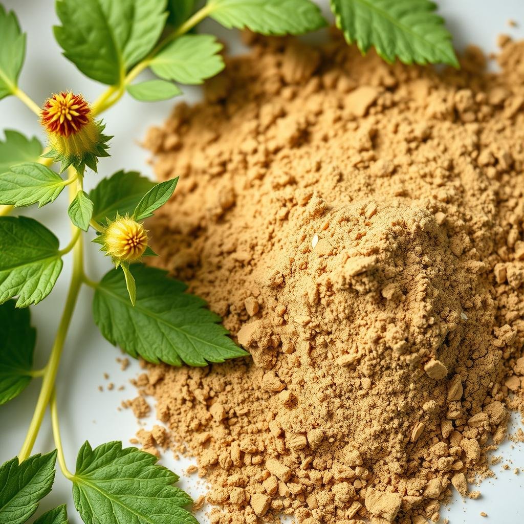 Tribulus Terrestris plant and extract powder used in Semenoll