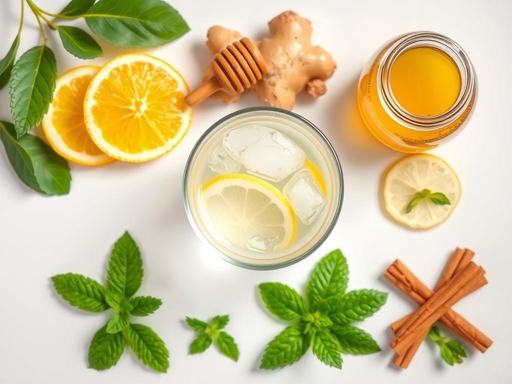 Various hot water enhancements including lemon, ginger, and honey Various hot water enhancements including lemon, ginger, and honey