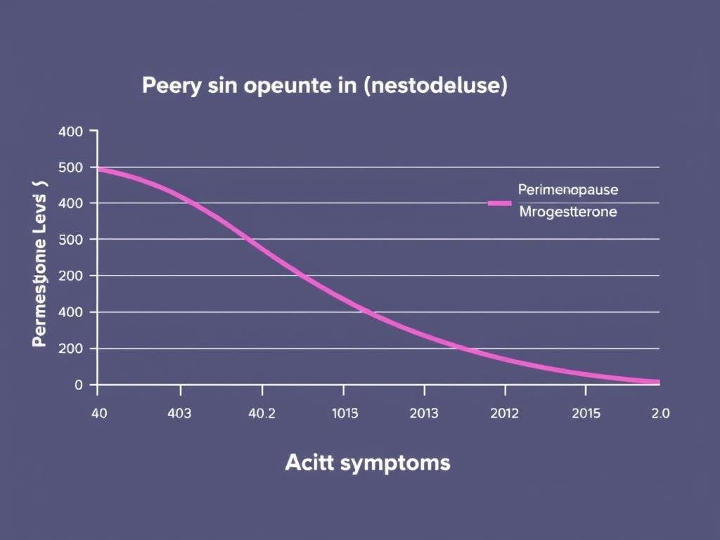 Visual representation of estrogen and progesterone decline during menopause Visual representation of estrogen and progesterone decline during menopause