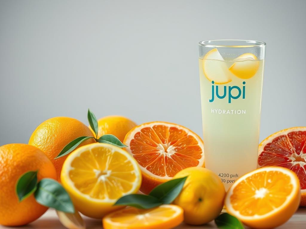 Vitamin C rich citrus fruits used in Jupi Hydration for immune support Vitamin C rich citrus fruits used in Jupi Hydration for immune support