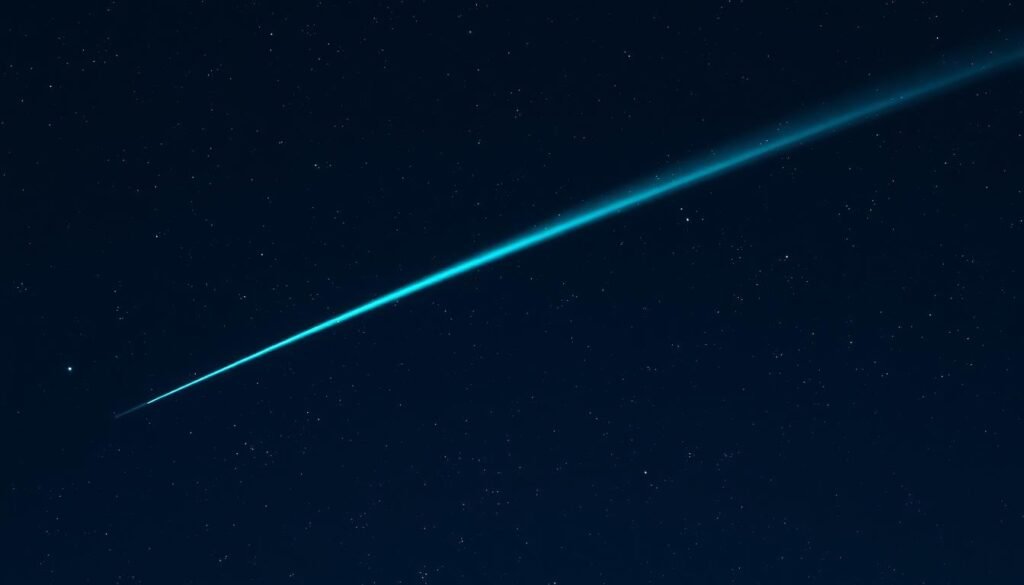 Bright fireball meteor streaking across the night sky during celestial events this week