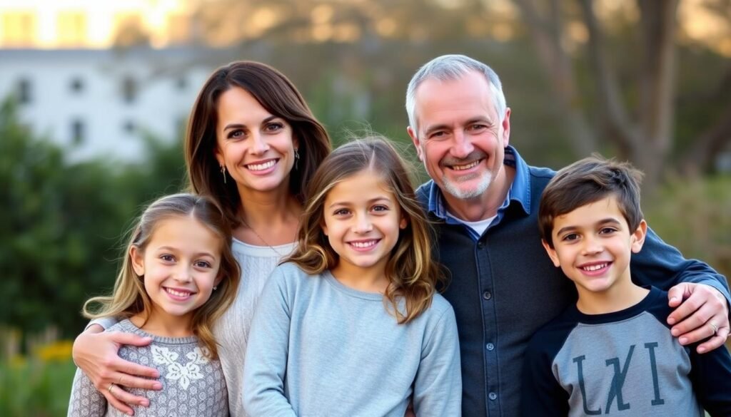 Catherine Paiz with Igor Ten and her three children from previous relationship