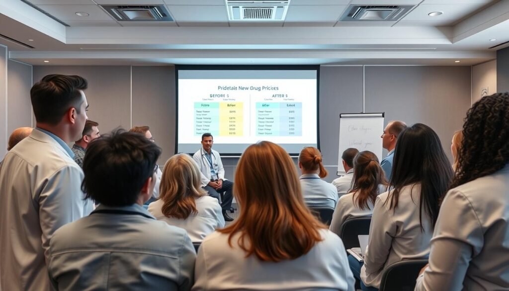 Healthcare providers discussing impact of Trump weight loss drug price deal