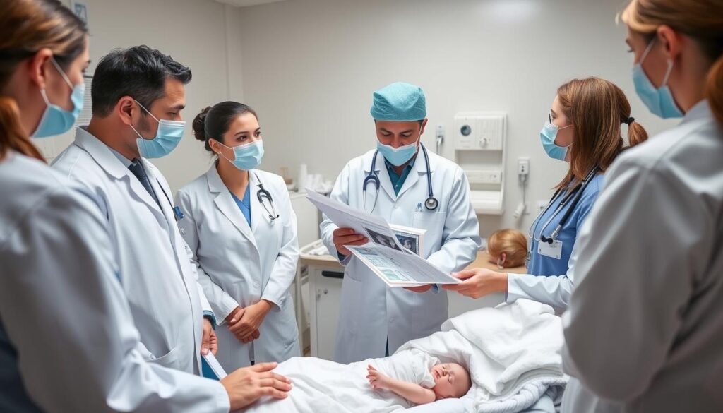 Healthcare providers discussing infant botulism cases during the November 2025 outbreak