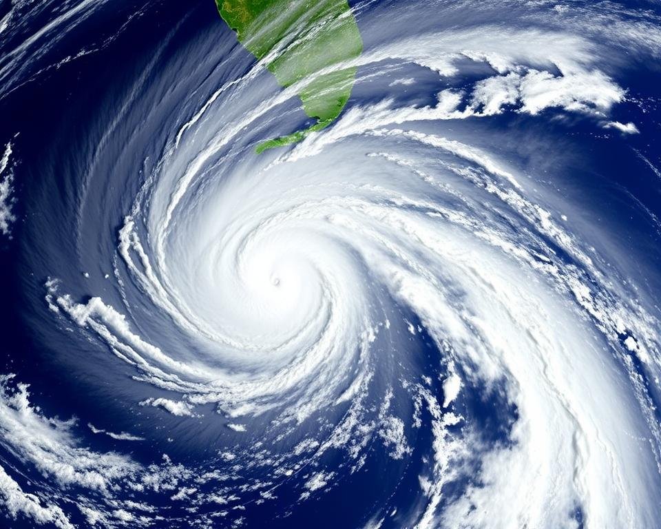 Hurricane Melissa approaching Jamaica as a Category 5 storm in October 2025