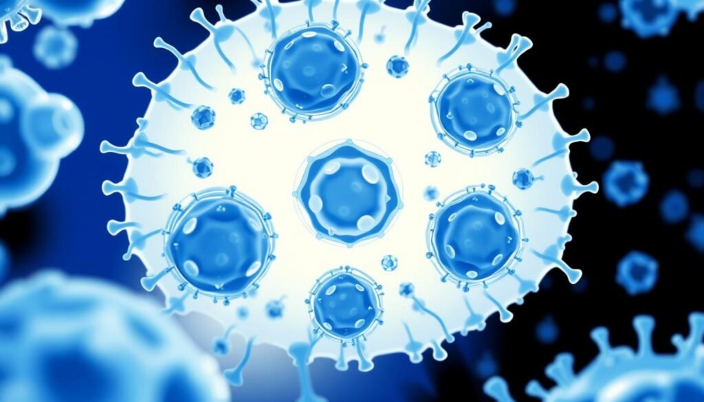 Microscopic view of strengthened cells after salt water consumption