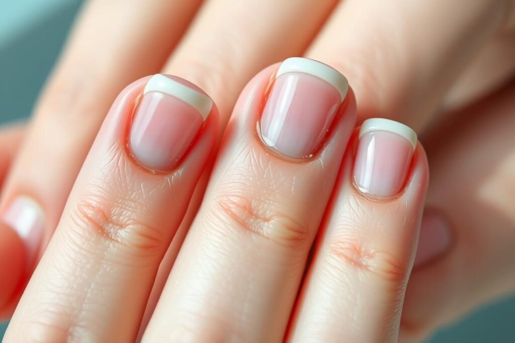 Strong, healthy nails and healing skin showing salt water benefits