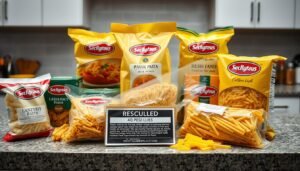 Various recalled pasta products linked to the listeria outbreak pasta contamination